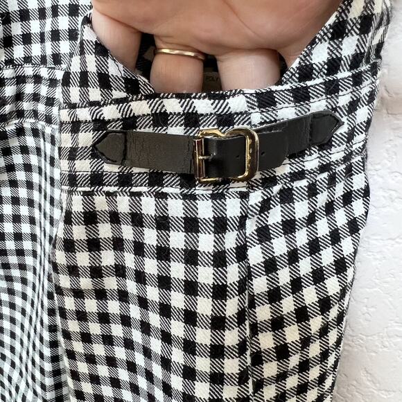 Girls Jumper Dress Size 6X Black White Gingham Scottie Dog Embroidered Fall - Picture 5 of 7